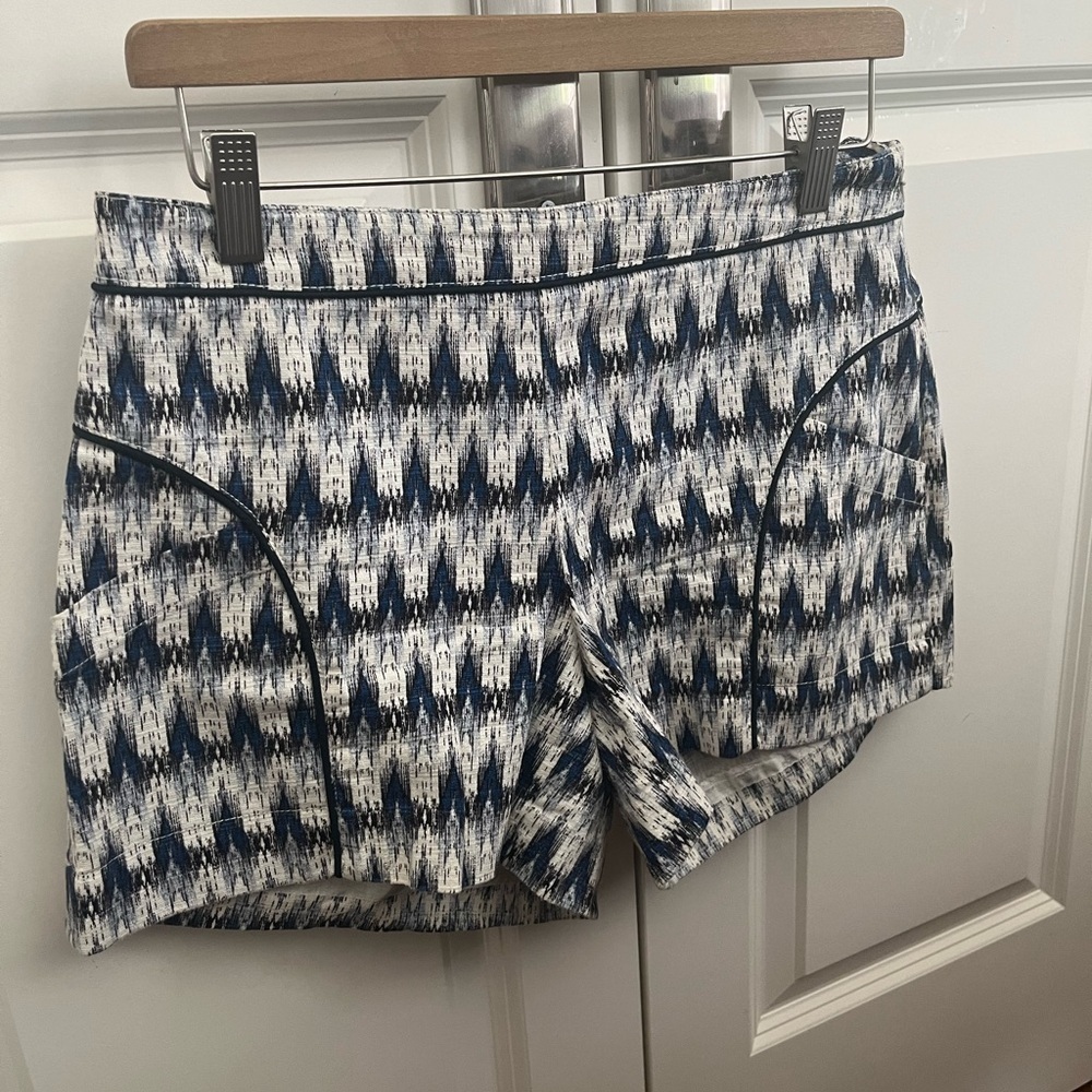 Anthropology  Cartonnier Blue/White Cotton Blend Shorts size 4